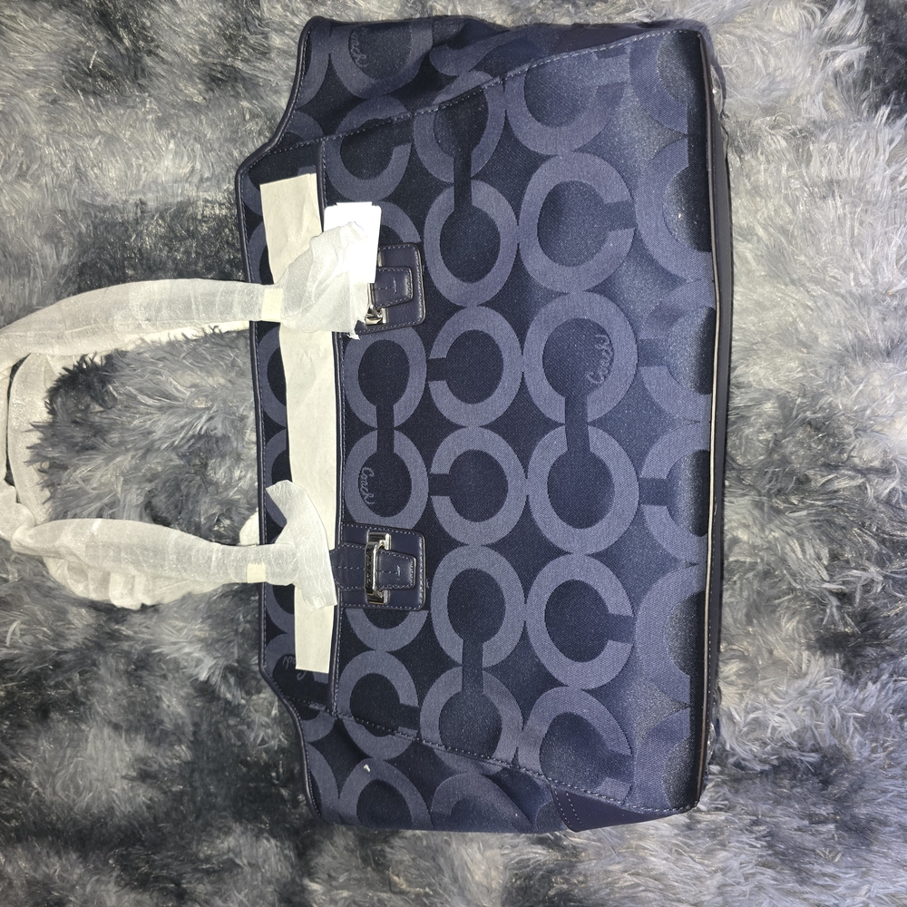 Stylish Blue Coach Tote Bag